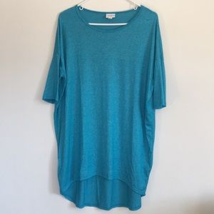 LuLaRoe Teal Aqua Blue Irma Top Size S